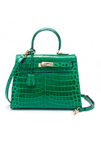 Tiger Lyly Garbo Croc Leather Bag Green 10