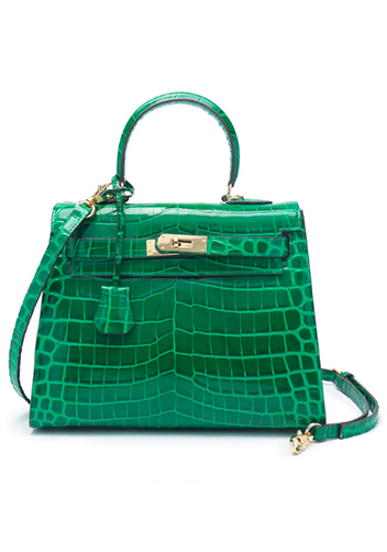 Tiger Lyly Garbo Croc Leather Bag Green 10