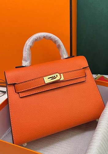 Tiger Lyly Garbo Cowhide Leather Bag Orange 9