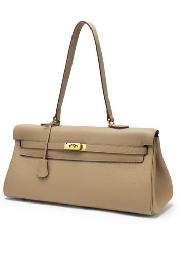 Tiger Lyly Garbo Leather Long Bag Light Grey