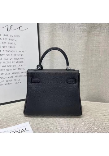 Tiger Lyly Garbo Grain Leather Bag Silver Black 10’’