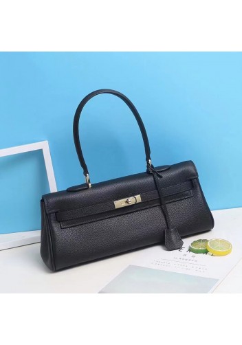 Tiger Lyly Garbo Leather Long Bag Black 14