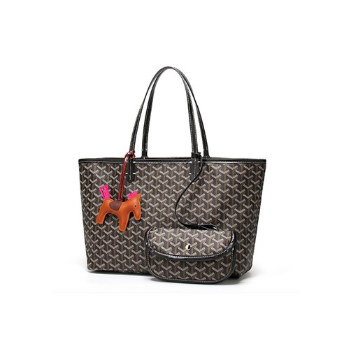 Germaine Vegan Leather Large Tote Black