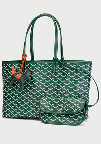 Germaine Vegan Leather Large Tote Green