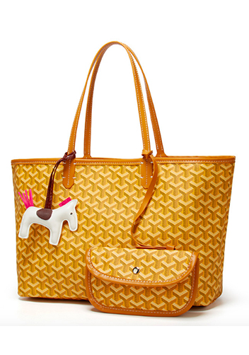 Germaine Vegan Leather Large Tote Yellow