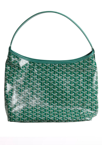 Germaine Vegan Hobo Shoulder Bag With Leather Trim Green