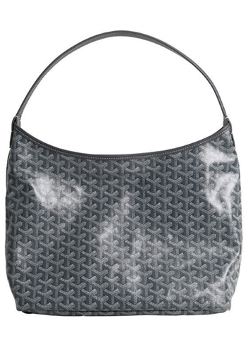 Germaine Vegan Hobo Shoulder Bag With Leather Trim Grey