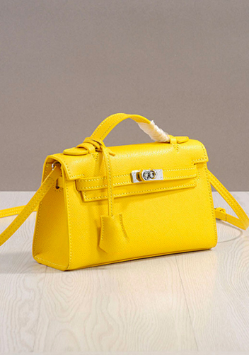 Tiger Lyly Garbo Cowhide Leather Bag 9 Yellow