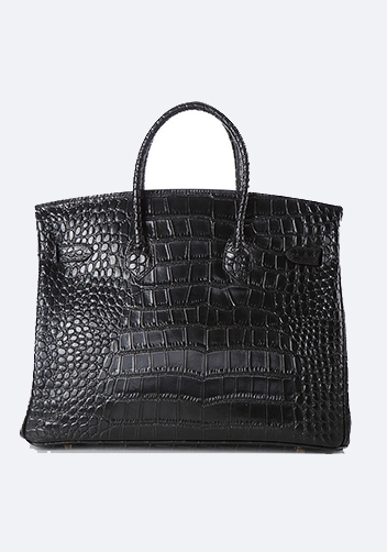 Tiger LyLy Brigitte Bag With Scarf Croc Leather Black