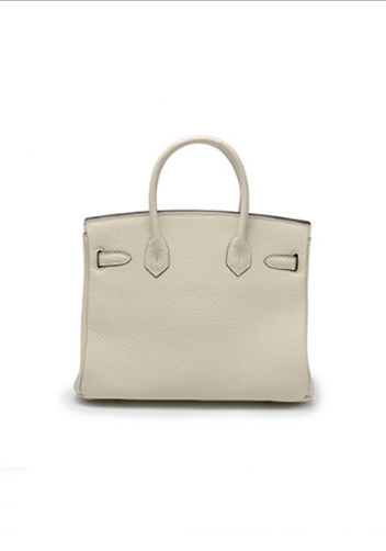 Tiger LyLy Brigitte Croc With Grain Leather Bag White 10"