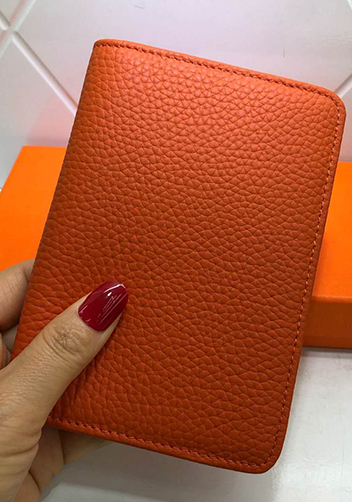 Tiger LyLy Brigitte Passport Cover Cowhide Leather Orange