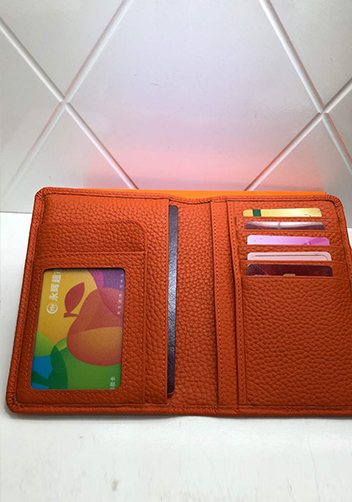 Tiger LyLy Brigitte Passport Cover Cowhide Leather Orange