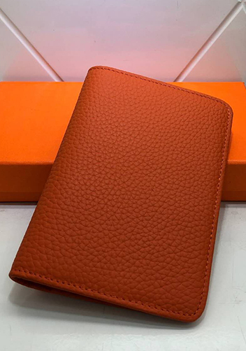 Tiger LyLy Brigitte Passport Cover Cowhide Leather Orange