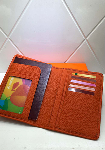 Tiger LyLy Brigitte Passport Cover Cowhide Leather Orange