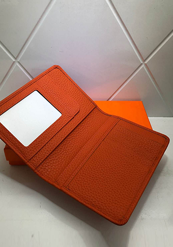 Tiger LyLy Brigitte Passport Cover Cowhide Leather Orange