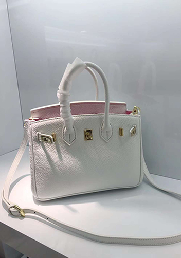 Tiger LyLy Brigitte Small Leather Bag White And Pink