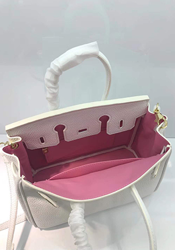 Tiger LyLy Brigitte Small Leather Bag White And Pink