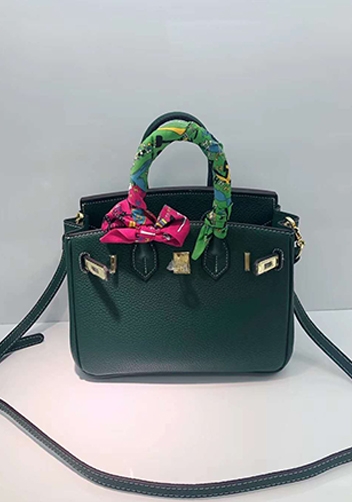 Tiger LyLy Brigitte Small Leather Bag Dark Green