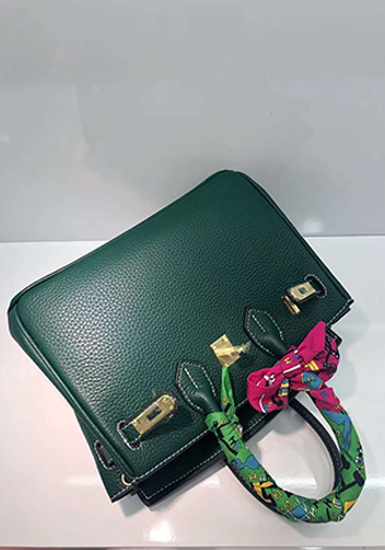 Tiger LyLy Brigitte Small Leather Bag Dark Green