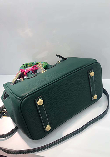 Tiger LyLy Brigitte Small Leather Bag Dark Green