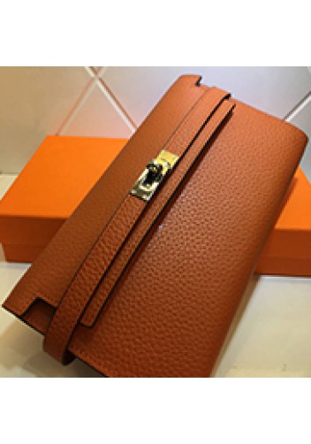 Tiger LyLy Brigitte Wallet Cowhide Leather Orange