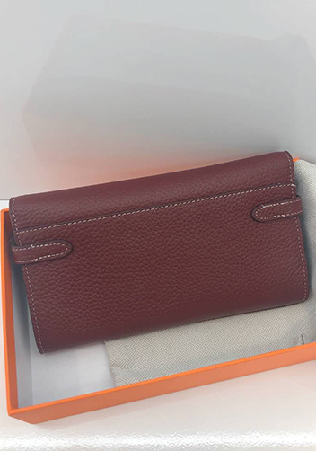 Tiger LyLy Brigitte Wallet Cowhide Leather Sliver Hardware Purple