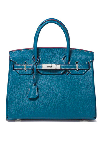 Tiger LyLy Brigitte Bag Leather With Silver Hardware Blue 12