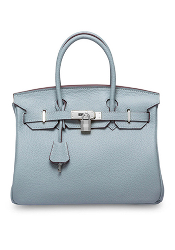 Tiger LyLy Brigitte Bag Leather With Silver Hardware Light Blue 10