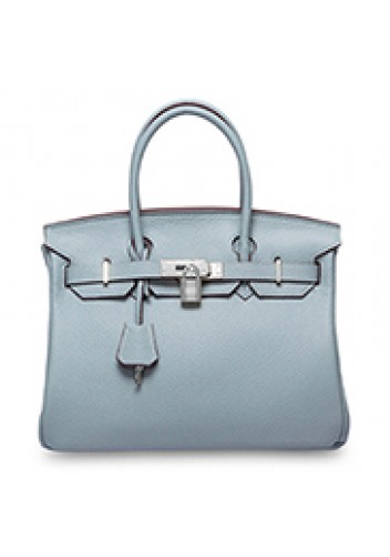 Tiger LyLy Brigitte Bag Leather With Silver Hardware Light Blue 10