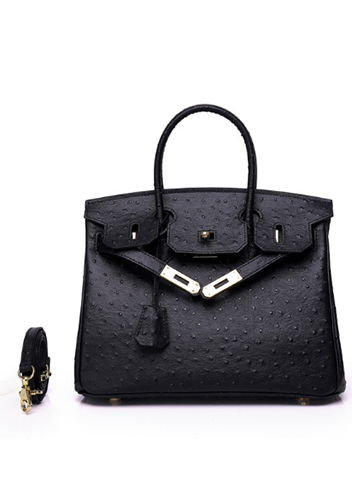 Tiger LyLy Brigitte Bag Ostrich Leather Black 10