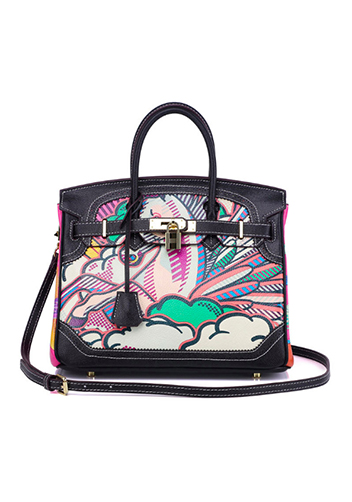 Tiger LyLy Brigitte Bag Painting Leather Black 12