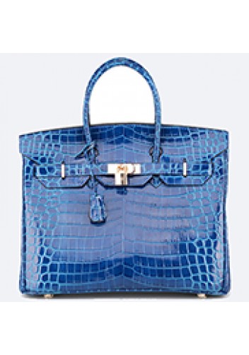 Tiger LyLy Brigitte Bag With Scarf Croc Leather Blue