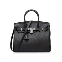 Tiger LyLy Brigitte Bag Leather With Silver Hardware Black 12