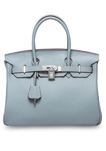 Tiger LyLy Brigitte Bag Leather With Silver Hardware Light Blue 12