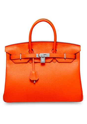 Tiger LyLy Brigitte Bag Leather With Silver Hardware Orange 12