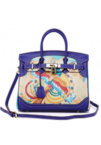 Tiger LyLy Brigitte Bag Painting Leather Blue 12