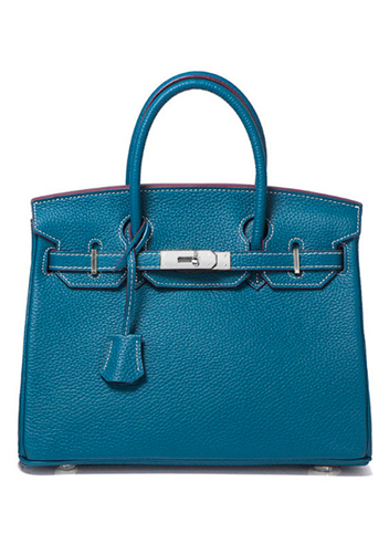 Tiger LyLy Brigitte Bag Leather With Silver Hardware Blue 12