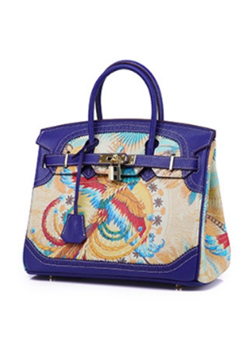 Tiger LyLy Brigitte Bag Painting Leather Blue 12