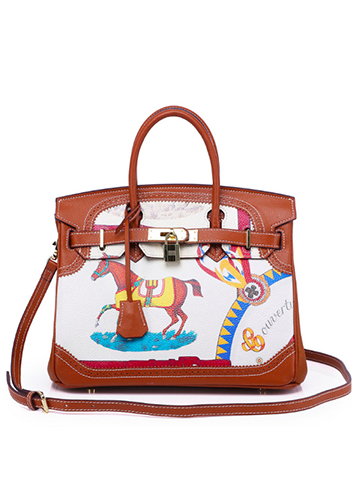 Tiger LyLy Brigitte Bag Painting Leather Brown 12