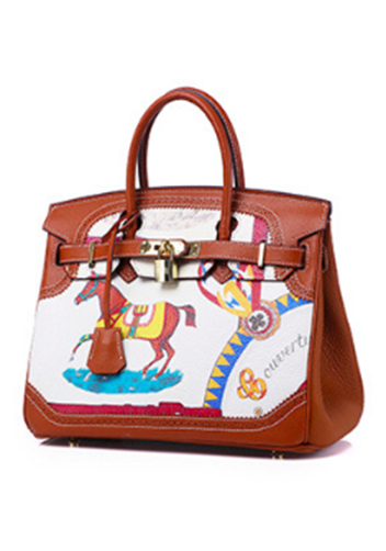 Tiger LyLy Brigitte Bag Painting Leather Brown 12
