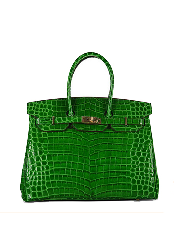 Tiger LyLy Brigitte Bag With Scarf Croc Leather Green