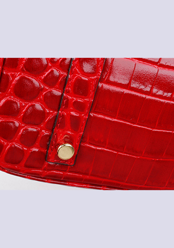 Tiger LyLy Brigitte Bag With Scarf Croc Leather Red