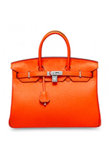 Tiger LyLy Brigitte Bag Leather With Silver Hardware Orange 10