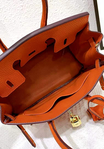 Tiger LyLy Brigitte Bag Leather With Gold Hardware Orange 12