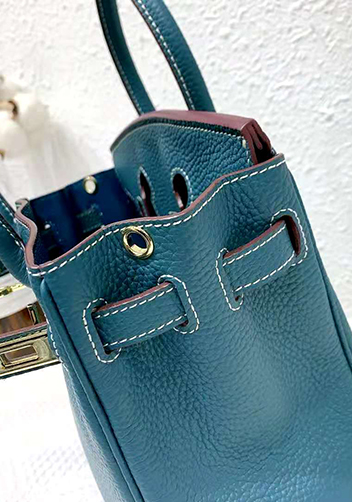 Tiger LyLy Brigitte Bag Leather With Gold Hardware Blue 12