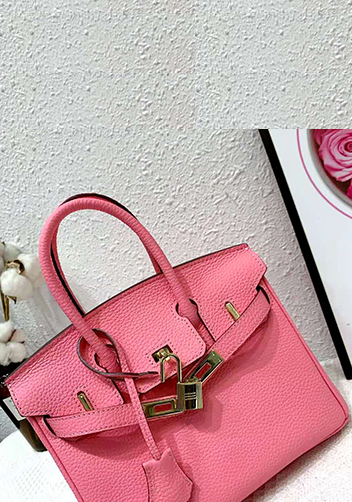 Tiger LyLy Brigitte Bag Leather With Gold Hardware Cherry Pink 12