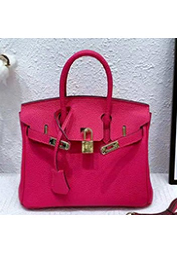 Tiger LyLy Brigitte Bag Leather With Gold Hardware Hot Pink 12