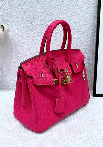 Tiger LyLy Brigitte Bag Leather With Gold Hardware Hot Pink 12