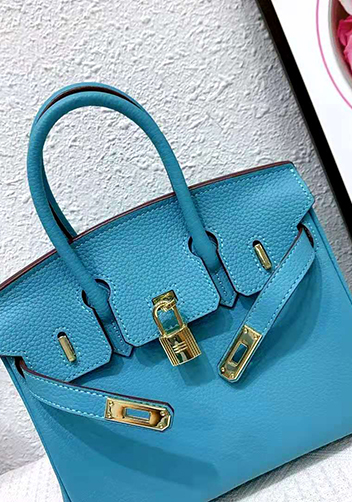 Tiger LyLy Brigitte Bag Leather With Gold Hardware Lake Blue 12