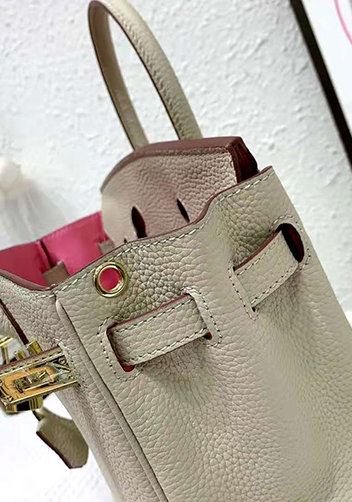 Tiger LyLy Brigitte Bag Leather With Gold Hardware Light Grey Pink 12